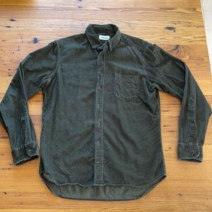 Hunter green corduroy shirt - Taylor Stitch